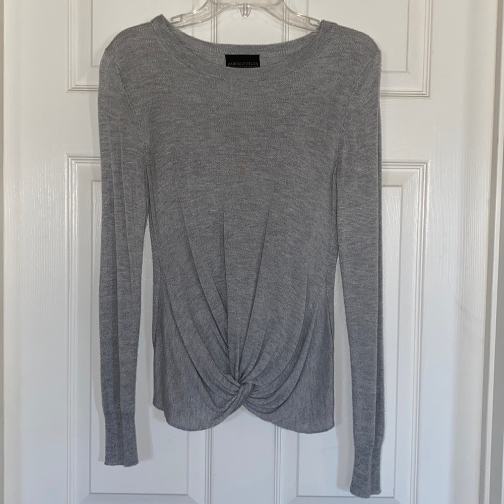 Knot Front Pullover Sweater